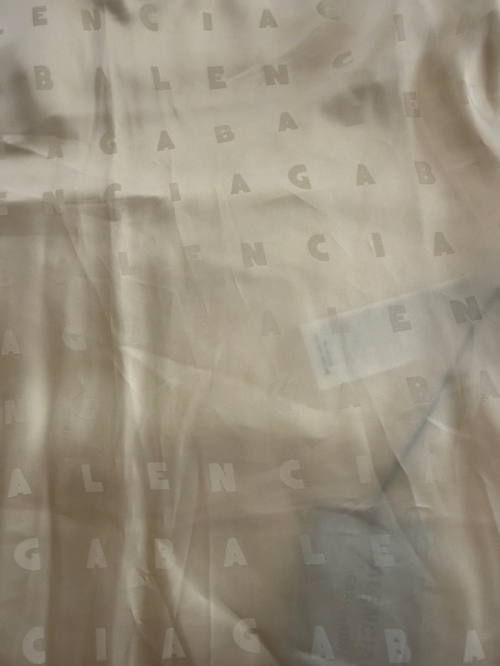 Balenciaga Cream Logo-Print Racerback Tank Top - Picture 3 of 7